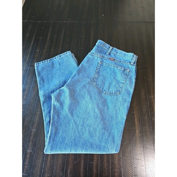 Rustler Men's Blue 100% Cotton Straight Leg Denim Jeans Regular Fit Size 42X30 - Picture 4 of 14
